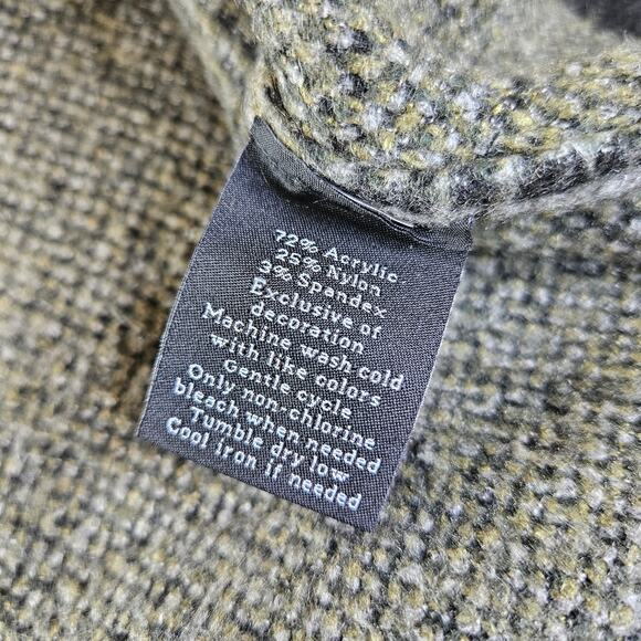 Rock & Republic Green Camo Hoodie Sweater LaceUp V-Neck Fall Grunge Sleeze Large - Picture 6 of 8